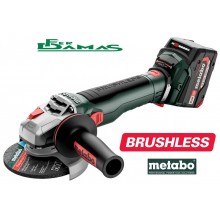 SMERIGLIATRICE ANGOLARE METABO A BATTERIA 18 V MOD. WB 18 LT BL 11 - 125 QUICK BRUSHLESS (2 x 5.2 Ah Li-Ion)